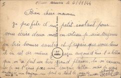 VINTAGE POSTCARD Militaria Hairdresser Wig maker Especially not of powder