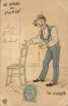 CPA Les sourires du Jour de l'an Coiffeur Perruquier 