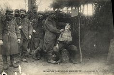 CPA Militaria Coiffeur Perruquier Elincourt Sainte Marguerite Le barbier au campement