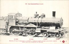 VINTAGE POSTCARD Train Engine Machine 506