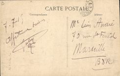 VINTAGE POSTCARD Train Engine Revigny Estacadre built by the genius to replace the destroyed bridge