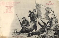 CPA Militaria 97eme regiment d'infanterie