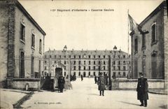 Regimiento de Militaria 115eme de la POSTAL de la VENDIMIA de los cuarteles gálicos de la infantería