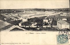 Districto de Militaria Nimes de la POSTAL de la VENDIMIA de la artillería