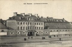 POSTAL Militaria Rennes de la VENDIMIA los cuarteles del dovecote