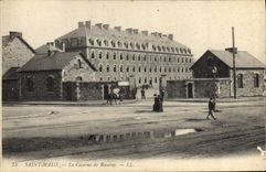 POSTAL Militaria santo Malo de la VENDIMIA los cuarteles de Rocabey