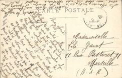 VINTAGE POSTCARD Boat War Pitching by heavy weather of an armor of squadron embarking a blade of approximately 25 tons