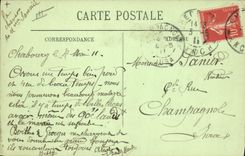 CPA Bateau Guerre Cherbourg Torpilleur de defense mobile surpris par une tempete dans la Manche 