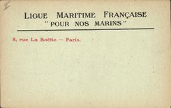 VINTAGE POSTCARD Boat War Arrived of an armor moving