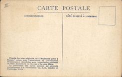 VINTAGE POSTCARD Bateau War ready England has to strike the large fleet on the way