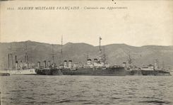 VINTAGE POSTCARD Boat War Armours with the wharves