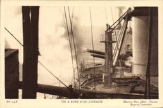 CPA Bateau Guerre Tir a bord d'un cuirasse