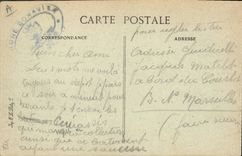 VINTAGE POSTCARD Boat War Exercise of observation Sausage