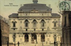 VINTAGE POSTCARD Lyon Theater of Celestins (chart toilee)