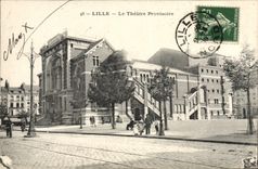 VINTAGE POSTCARD Lille the provisional Theater