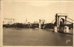 CPA Tarascon Pont Supendu Sur le Rhone