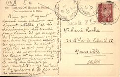 CPA Tarascon Pont Supendu Sur le Rhone