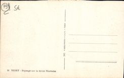 La POSTAL Niort Paysage de la VENDIMIA encendido separa Niort