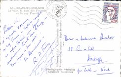 VINTAGE POSTCARD Beaulieu on Sea and the Bay of the Ants and the course Ferrat