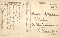 VINTAGE POSTCARD Beaulieu On Sea the Point of the ants