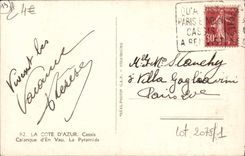 Cala de la grosella negra de la POSTAL de la VENDIMIA en de Vau la pirámide