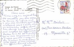 MODERN CARD Fresnes the town hall the church the prison the monument