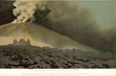 VINTAGE POSTCARD Volcano Eurzione del Vesuvio Aprile 1906
