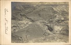 Stuck photograph support format Volcan postcard Washes and ashes