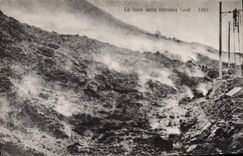 CPA Volcan La lava sulla ferravia Cook 1895 