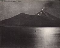 CPA Volcan Il Vesuvio di notte 1895