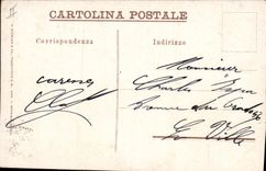 VINTAGE POSTCARD Volcano Napoli E Oporto militare collar Vesuvo Boats