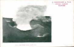 VINTAGE POSTCARD Volcano Crater del Vesuvio