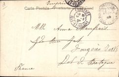 CPA Volcan Eruzione del Vesuvio Aprile 1906 Un torrente di lava
