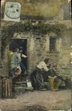 CPA Coiffeur Perruquier le barbier du village 