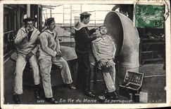 CPA Militaria Coiffeur Perruquier La vie du marin 