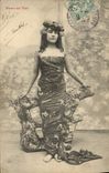 VINTAGE POSTCARD Fantasy Woman Flower of the