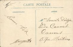 VINTAGE POSTCARD Winter sports Ski Arrived of the skiers on the plate of Revar Train