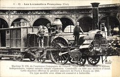 VINTAGE POSTCARD Train Engine Machine 170 of the old company of the West