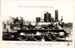 VINTAGE POSTCARD Train Engine Machine has simple expansion
