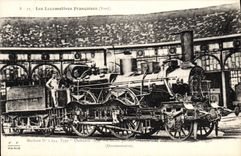 CPA Train Locomotive Machine 2 844 type Outrance 