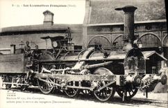 VINTAGE POSTCARD Train Engine Machine 170 known as Crampton Service of the travellers