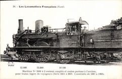 VINTAGE POSTCARD Train Engine Machine 2568