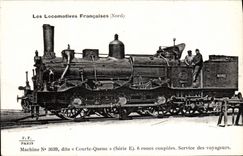 CPA Train Locomotive Machine 3039 dite Courte Queue