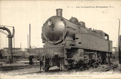 VINTAGE POSTCARD Train Engine Machine tender 42.016 Mikado type