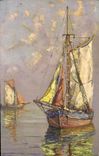 CPA Bateau voilier Peche 