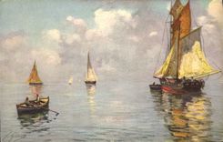 CPA Bateau voilier Peche 