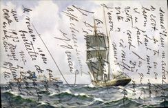 CPA Bateau voilier Paquebot