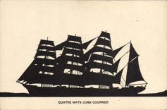 CPA Bateau voilier Quatre mats long courrier