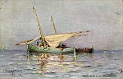 CPA Bateau voilier Peche 