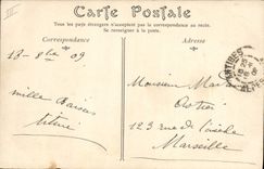 POSTAL Militaria Antibes de la VENDIMIA los cuarteles de Gazan